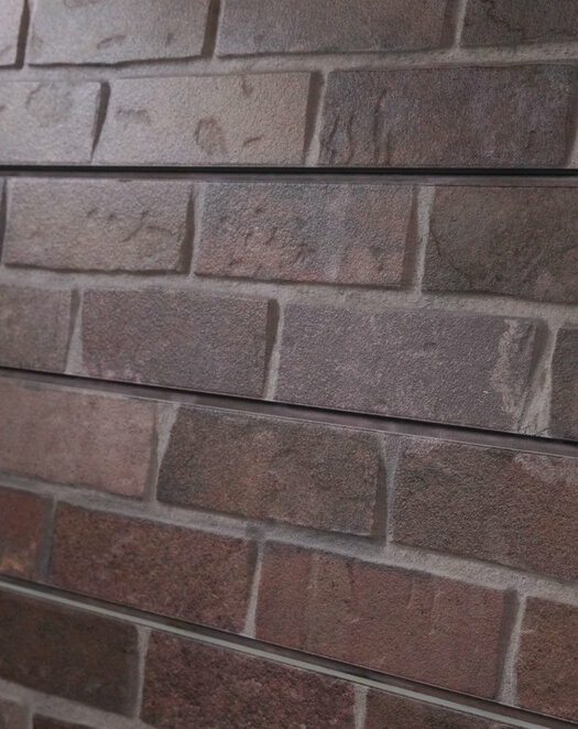 Brown Stone Brick Textured Slatwall