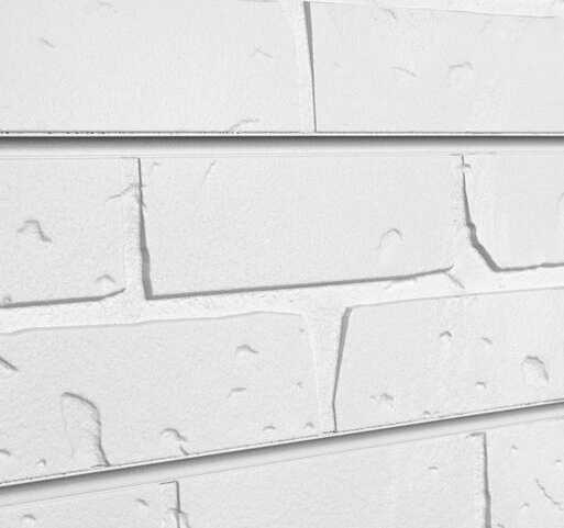 Whtie Brick Textured Slatwall