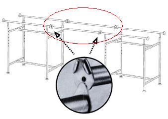 Extension Rail Set for Double Bar Racks