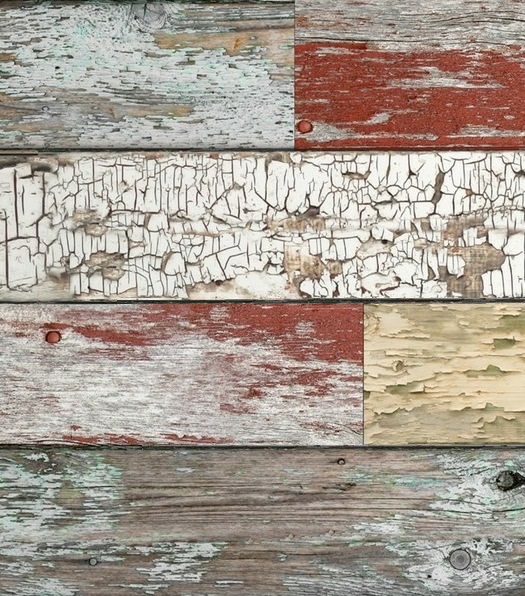Mixed Old Painted Wood Textured Slatwall